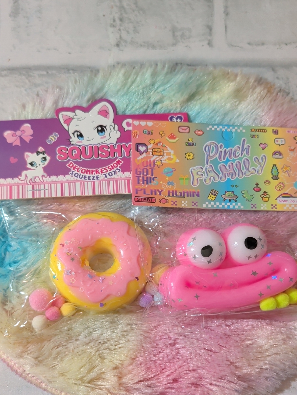 Squeeze Toy Duo - Pink & Yellow Bundle of 2 Set